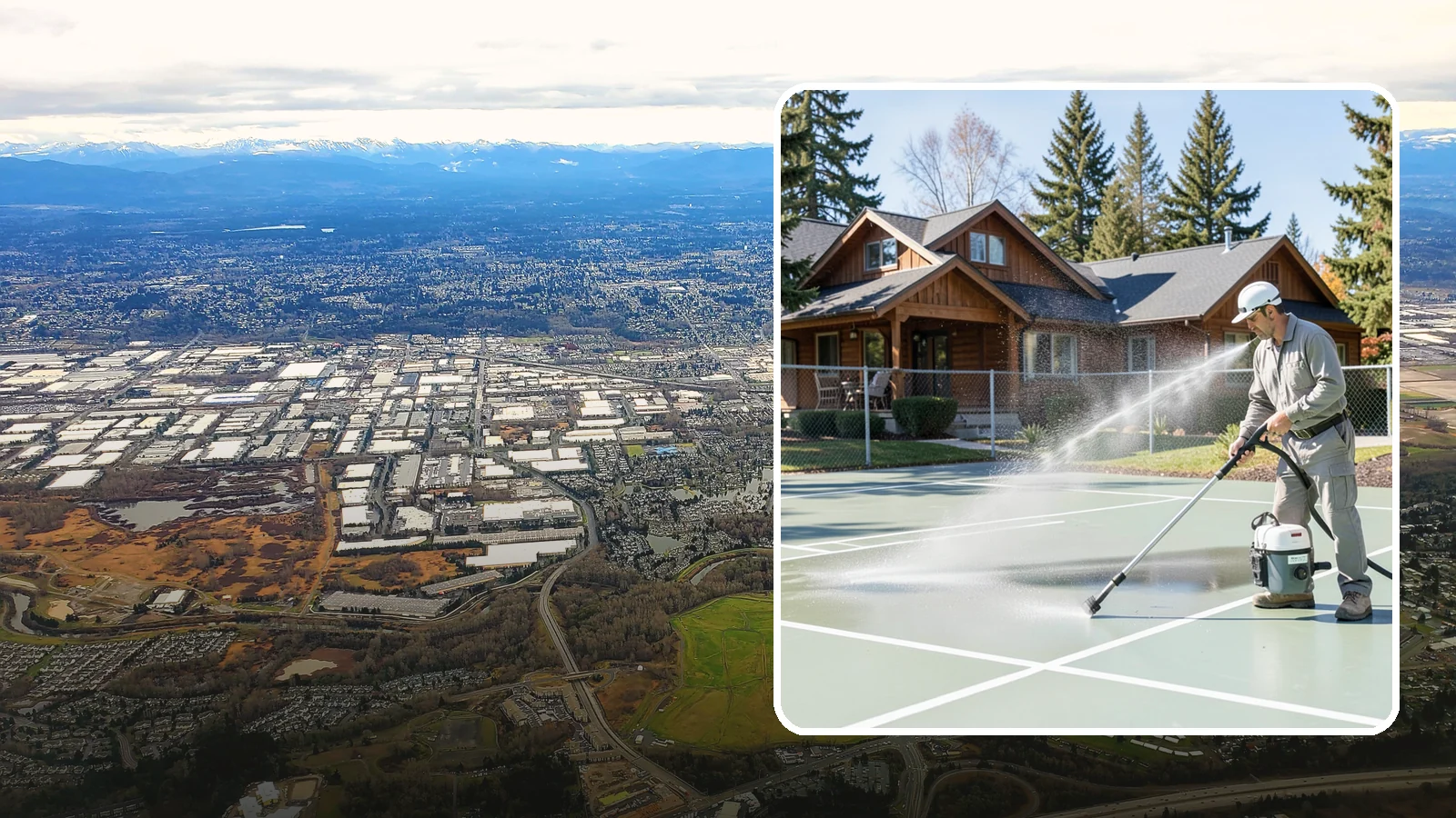 Pickleball Court Cleaning in Kent, King County, WA - We clean pickleball courts so the fast-growing sport's surface stays grippy and line-crisp despite constant Northwest moisture.