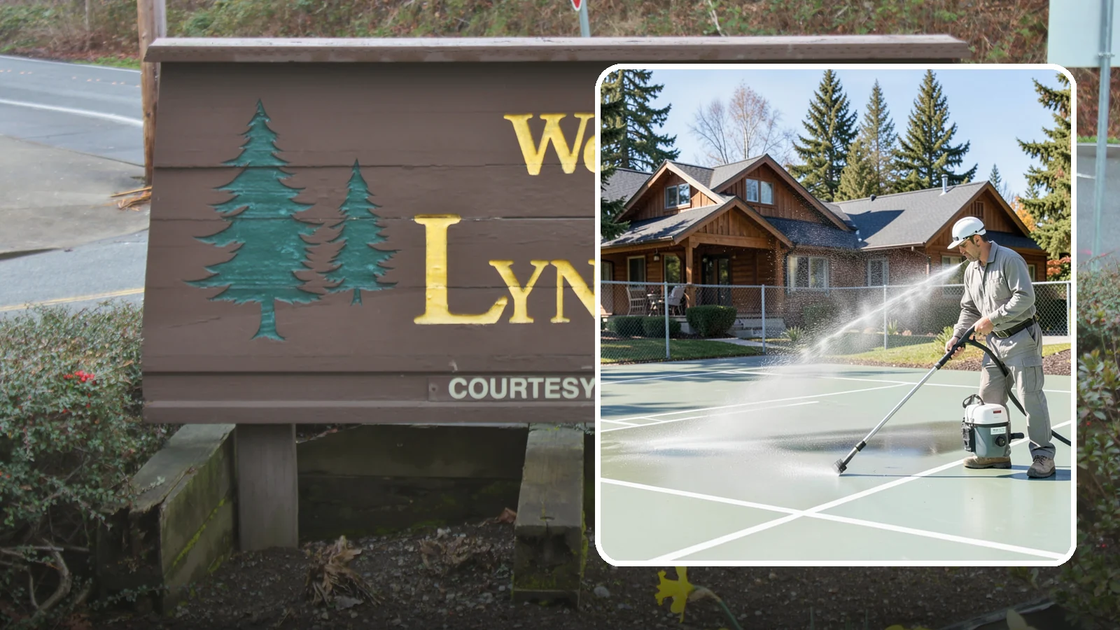 Pickleball Court Cleaning in Lynnwood, Snohomish County, WA - We clean pickleball courts so the fast-growing sport's surface stays grippy and line-crisp despite constant Northwest moisture.