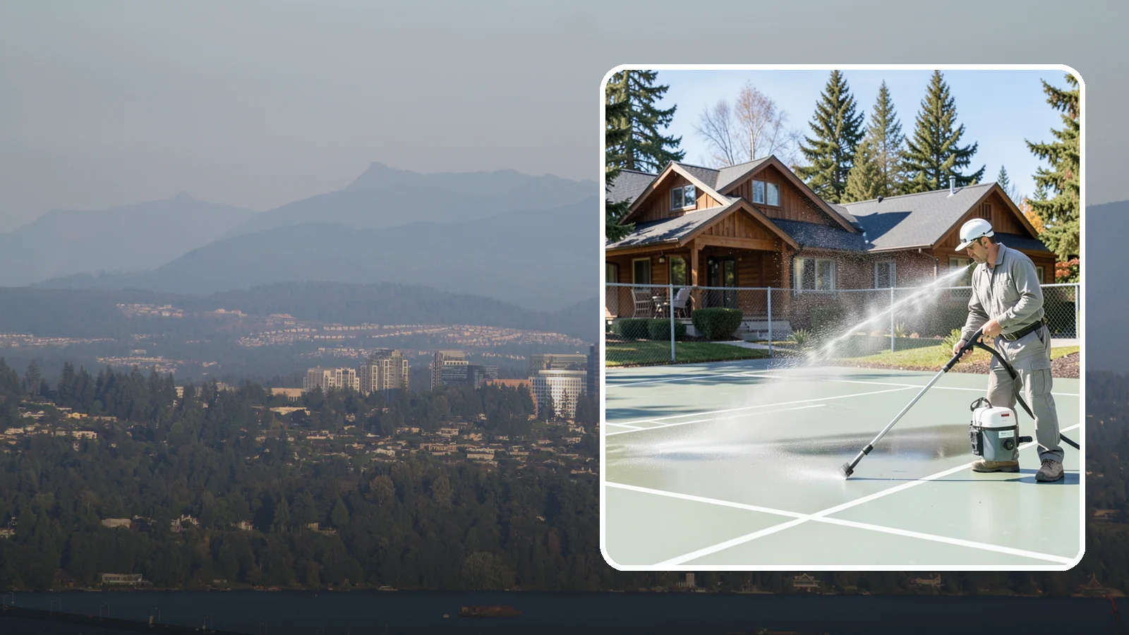 Pickleball Court Cleaning in Medina, King County, WA - We clean pickleball courts so the fast-growing sport's surface stays grippy and line-crisp despite constant Northwest moisture.