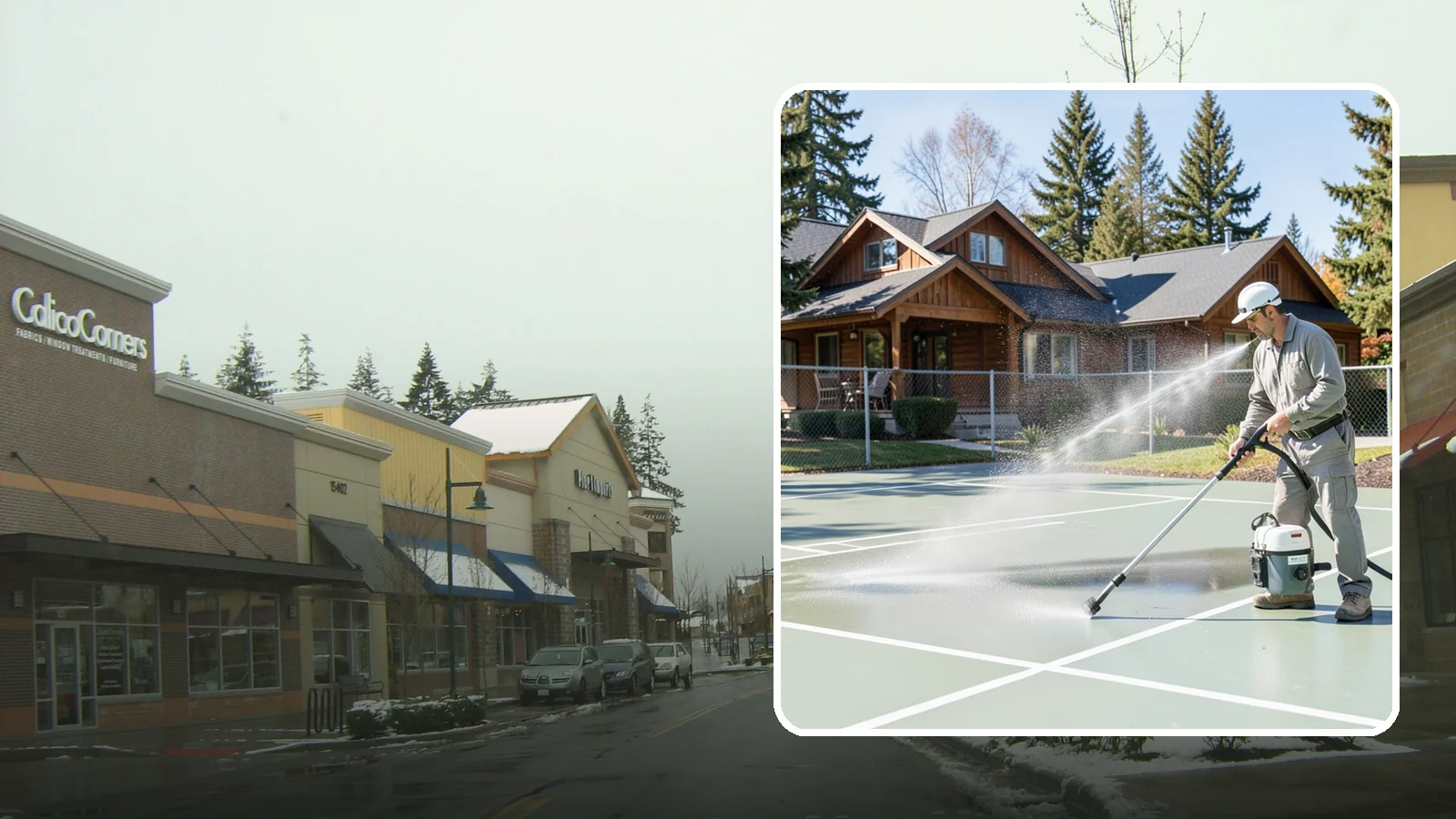 Pickleball Court Cleaning in Mill Creek, Snohomish County, WA - We clean pickleball courts so the fast-growing sport's surface stays grippy and line-crisp despite constant Northwest moisture.