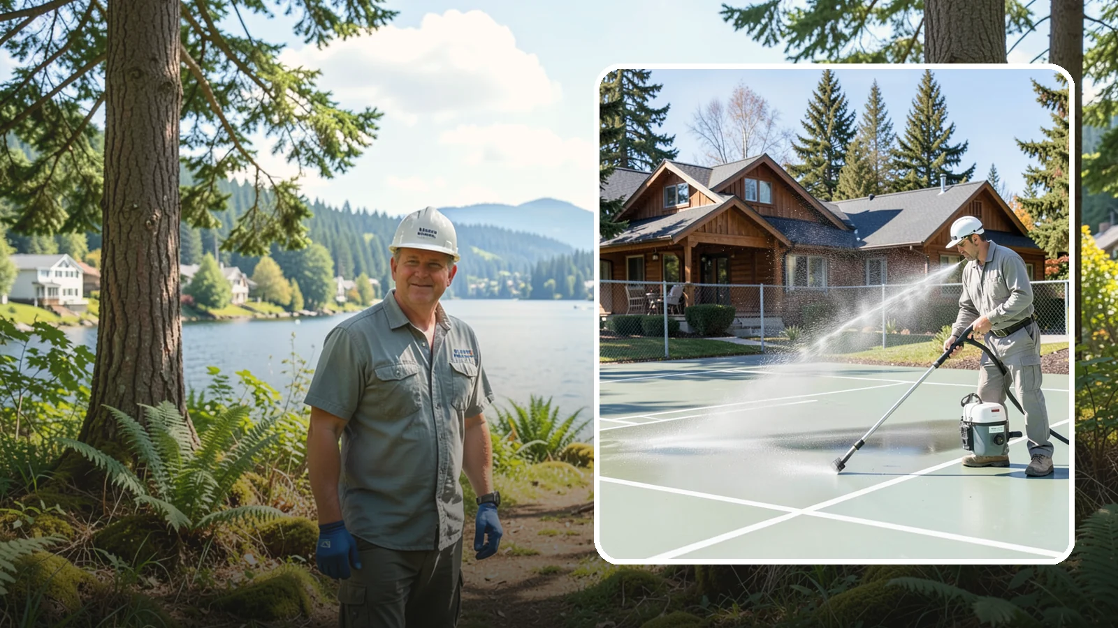 Pickleball Court Cleaning in Milton, King County, WA - We clean pickleball courts so the fast-growing sport's surface stays grippy and line-crisp despite constant Northwest moisture.