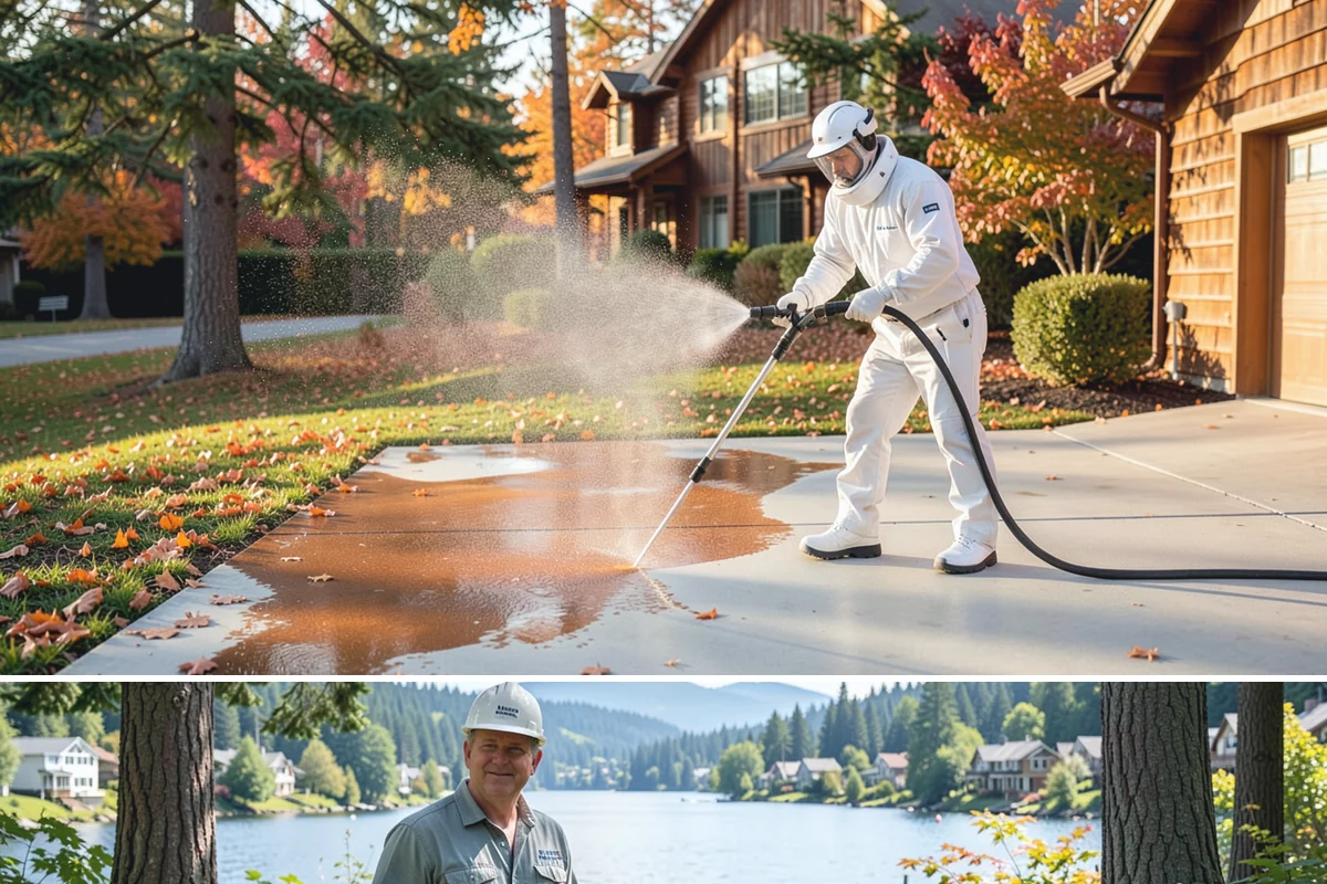 Pickleball Court Cleaning in Milton, King County, WA - Clean pickleball courts in late spring so the surface is dialed in for a busy summer of play.