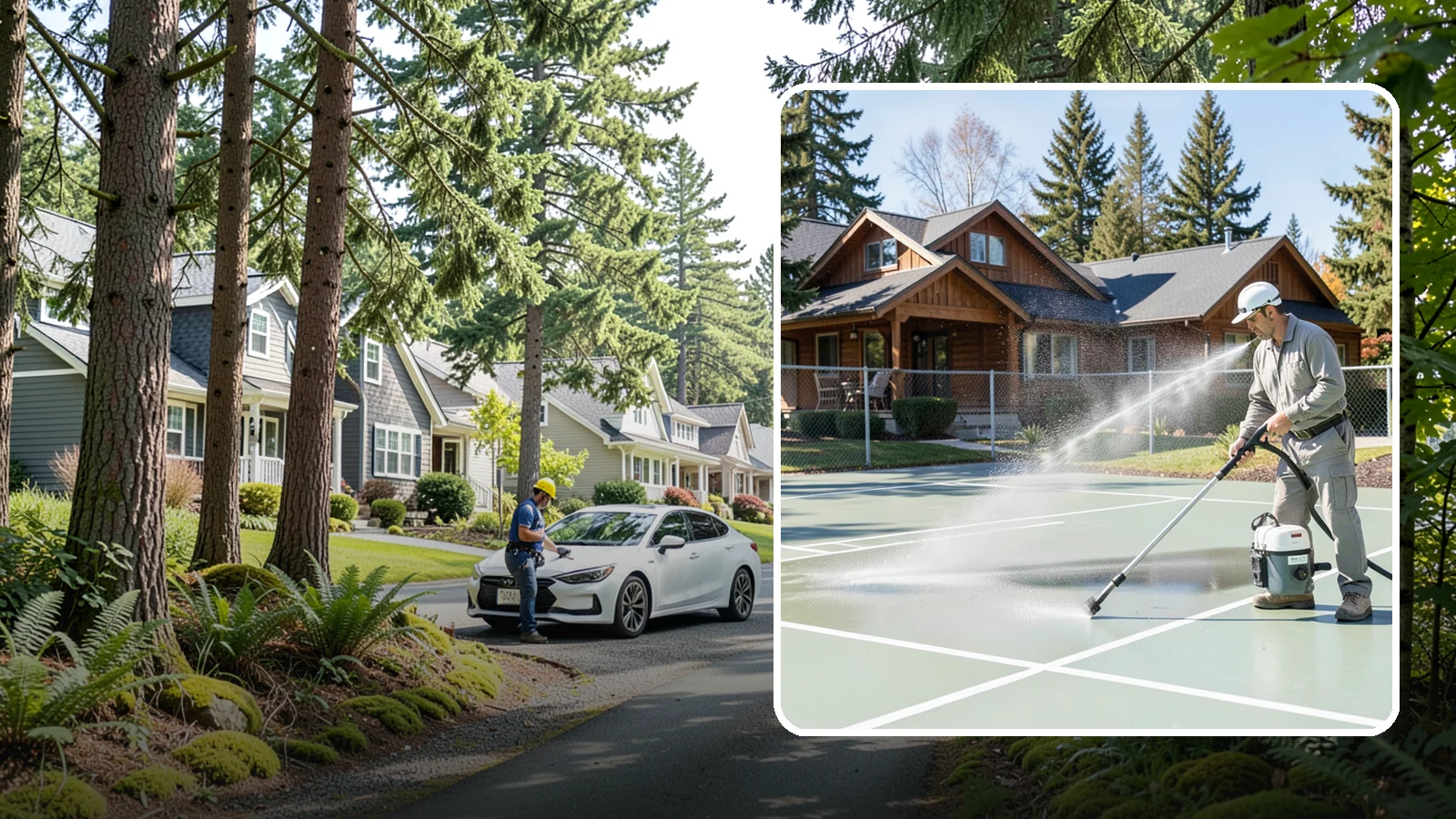 Pickleball Court Cleaning in Normandy Park, King County, WA - We clean pickleball courts so the fast-growing sport's surface stays grippy and line-crisp despite constant Northwest moisture.