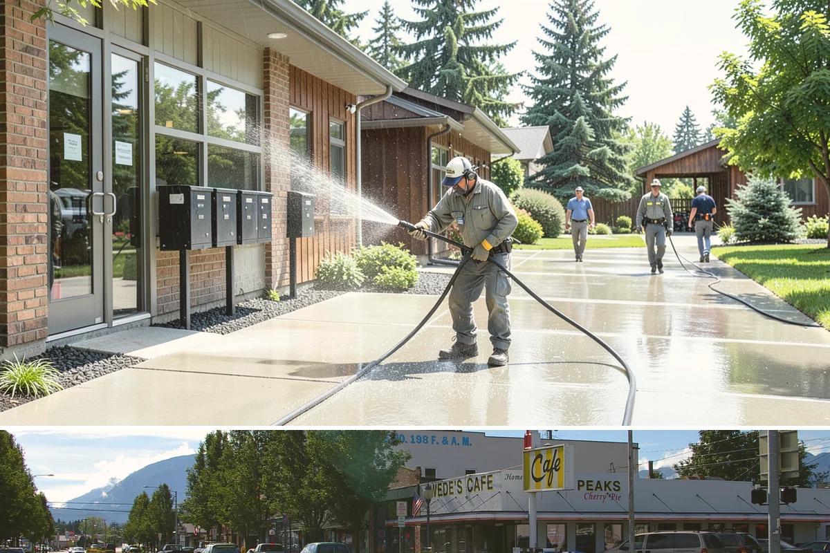 Pickleball Court Cleaning in North Bend, King County, WA - Clean pickleball courts in late spring so the surface is dialed in for a busy summer of play.