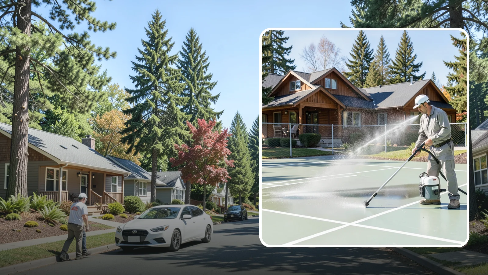 Pickleball Court Cleaning in Orting, Pierce County, WA - We clean pickleball courts so the fast-growing sport's surface stays grippy and line-crisp despite constant Northwest moisture.