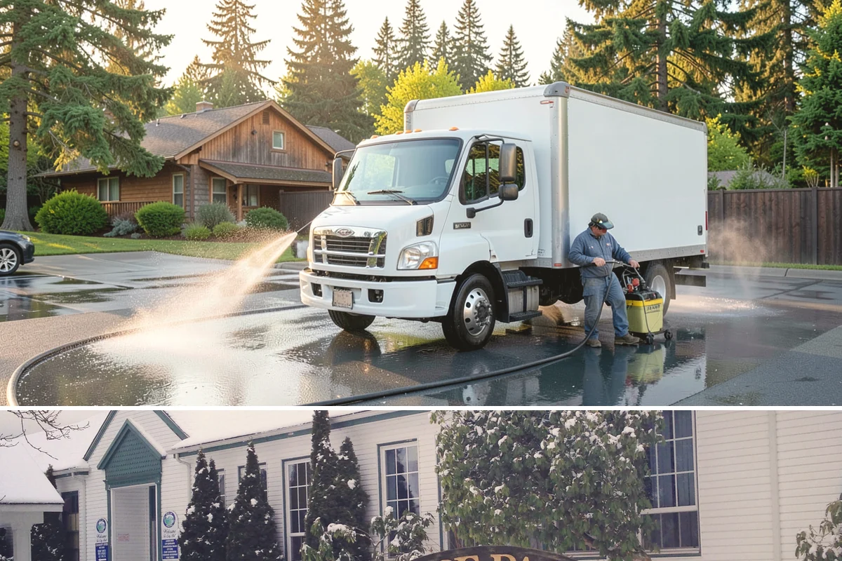 Pickleball Court Cleaning in Pacific, King County, WA - Clean pickleball courts in late spring so the surface is dialed in for a busy summer of play.