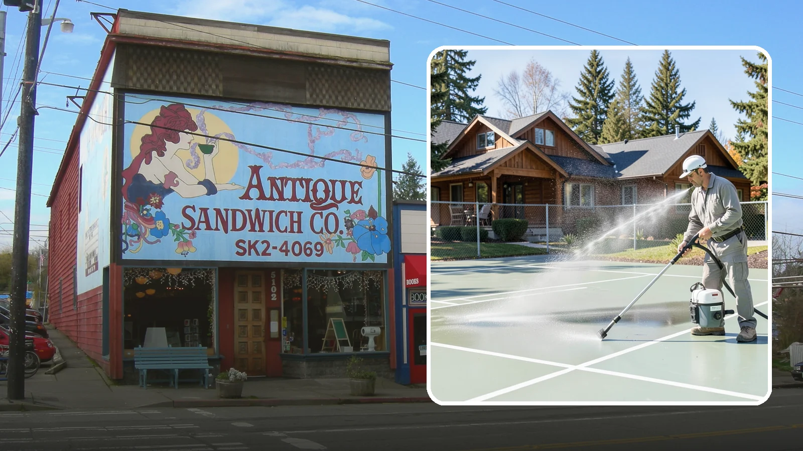 Pickleball Court Cleaning in Ruston, Pierce County, WA - We clean pickleball courts so the fast-growing sport's surface stays grippy and line-crisp despite constant Northwest moisture.
