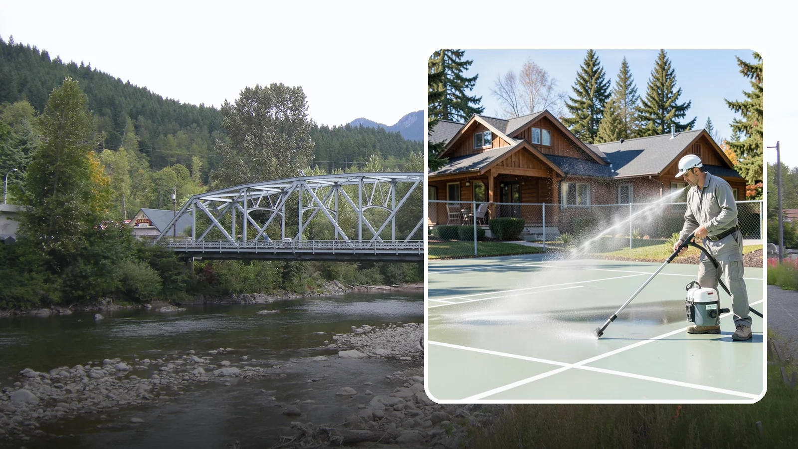Pickleball Court Cleaning in Skykomish, King County, WA - We clean pickleball courts so the fast-growing sport's surface stays grippy and line-crisp despite constant Northwest moisture.