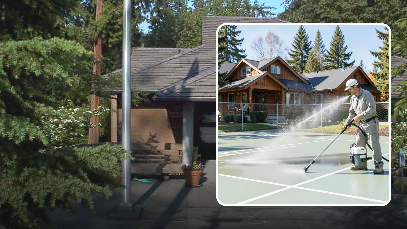 Pickleball Court Cleaning in Yarrow Point, King County, WA - We clean pickleball courts so the fast-growing sport's surface stays grippy and line-crisp despite constant Northwest moisture.