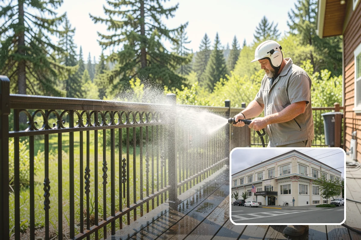 Picture Window Cleaning in Anacortes, Skagit County, WA - Cleans the large pane edge to edge