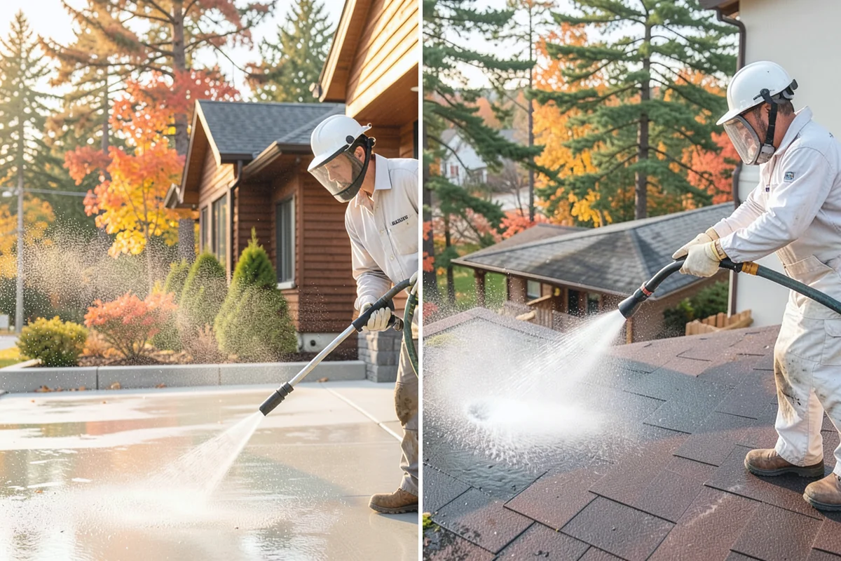 Picture Window Cleaning in Auburn, King County, WA - Rinse the large pane to remove loose grime