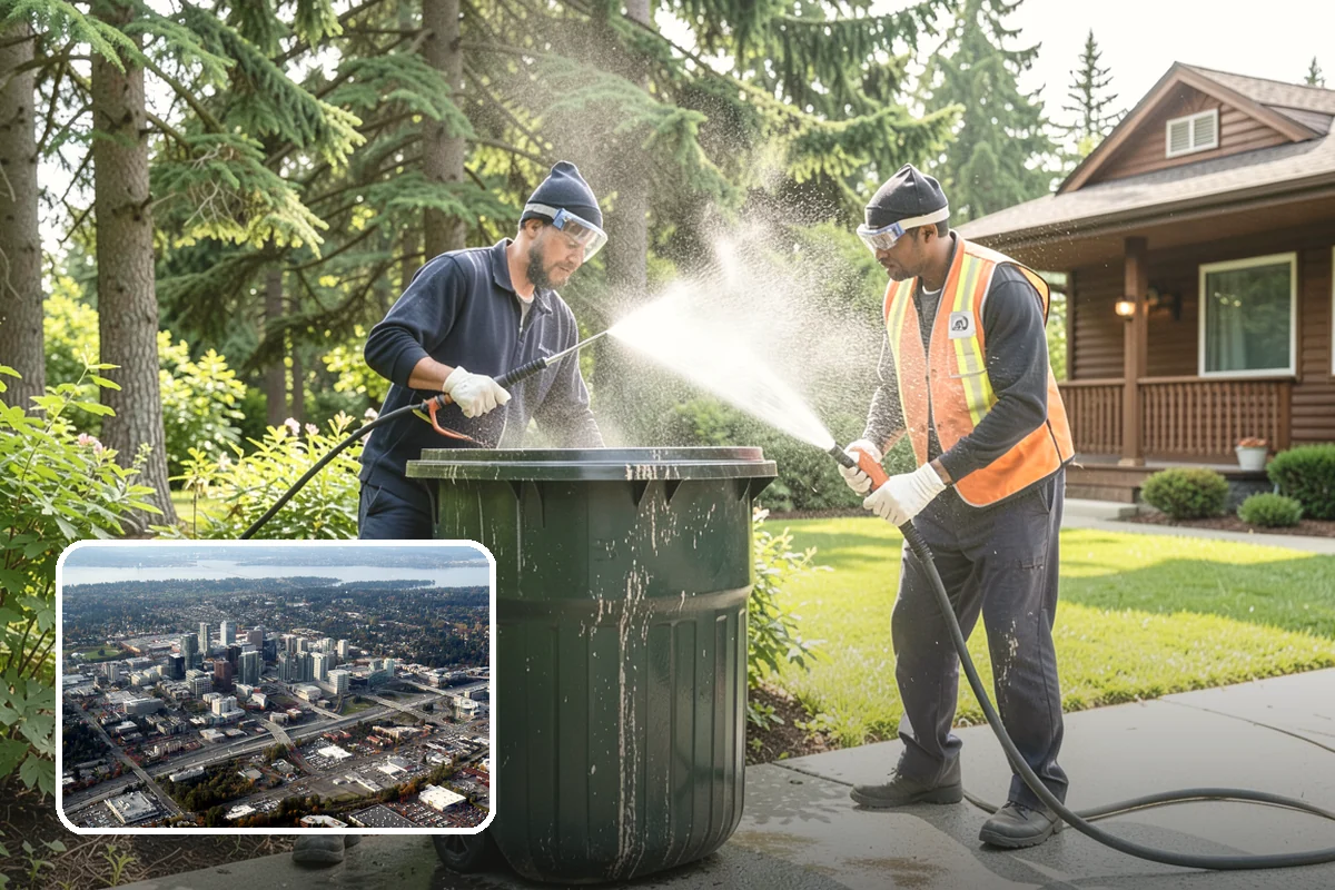 Picture Window Cleaning in Bellevue, King County, WA - Cleans the large pane edge to edge