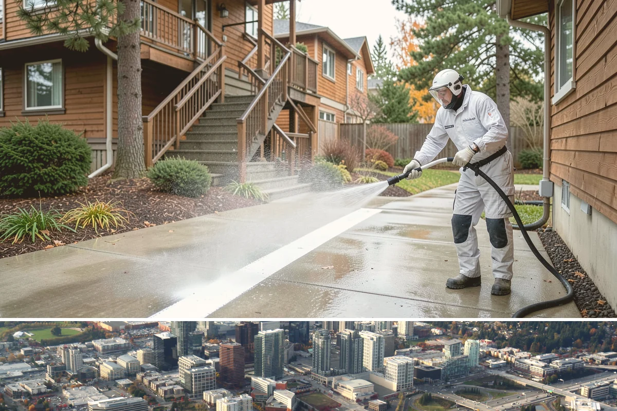 Picture Window Cleaning in Bellevue, King County, WA - Clean picture windows in spring and again in fall to keep the view sharp through both bright and gray seasons.