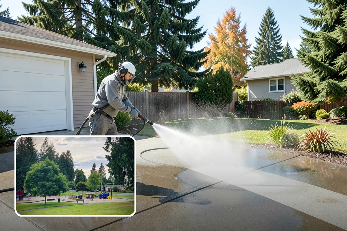 Picture Window Cleaning in Bonney Lake, Pierce County, WA - Cleans the large pane edge to edge
