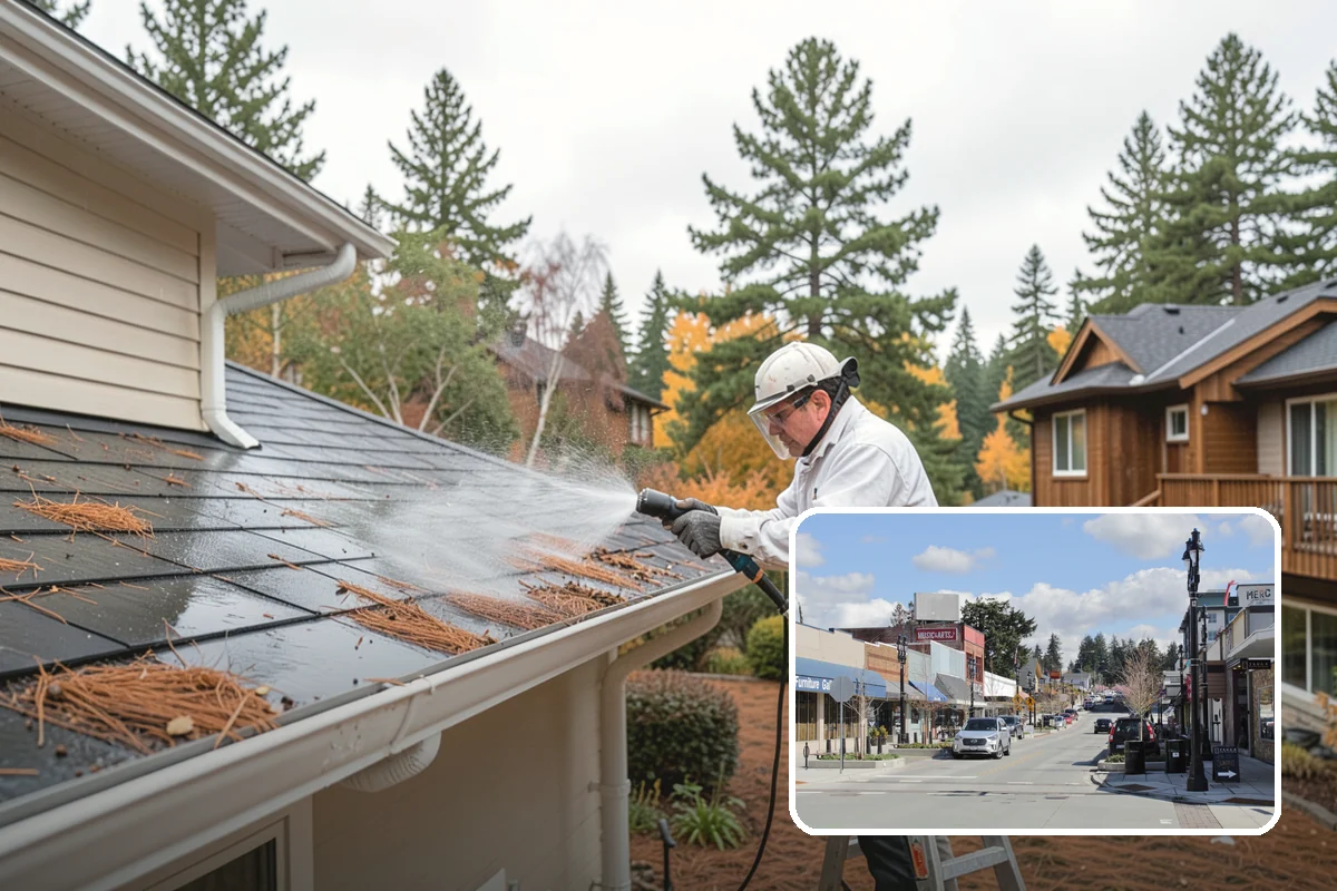 Picture Window Cleaning in Bothell, King County, WA - Cleans the large pane edge to edge