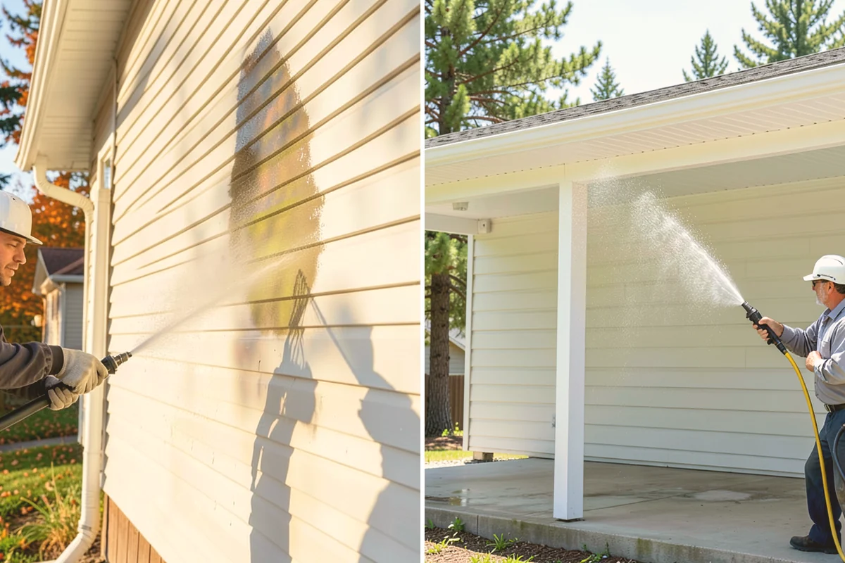 Picture Window Cleaning in Bothell, King County, WA - Rinse the large pane to remove loose grime