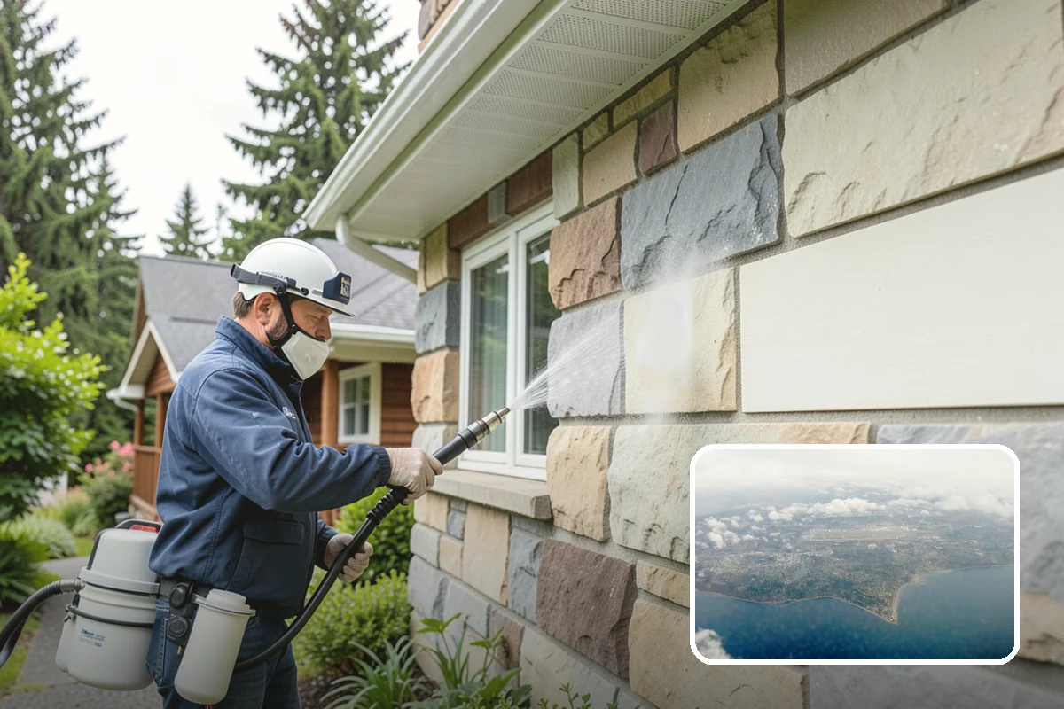 Picture Window Cleaning in Burien, King County, WA - Cleans the large pane edge to edge