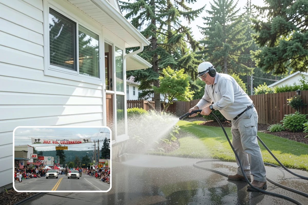 Picture Window Cleaning in Carnation, King County, WA - Cleans the large pane edge to edge