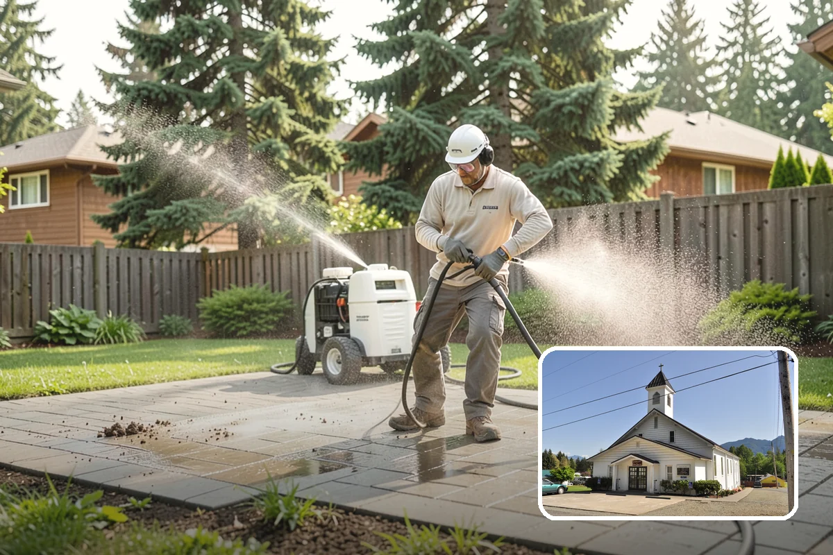 Picture Window Cleaning in Concrete, Skagit County, WA - Cleans the large pane edge to edge