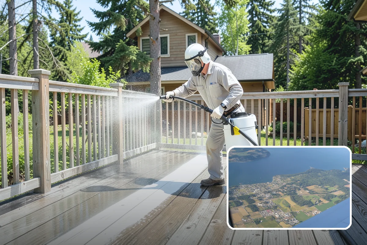 Picture Window Cleaning in Coupeville, Island County, WA - Cleans the large pane edge to edge