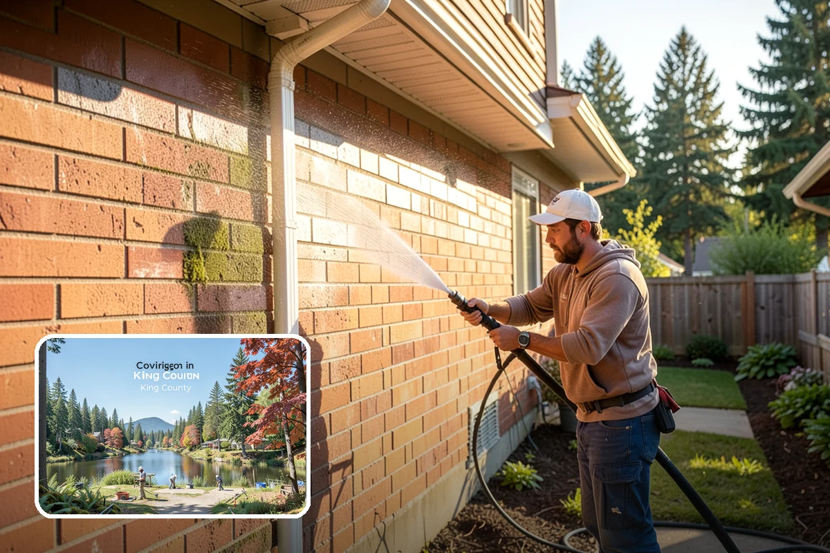 Picture Window Cleaning in Covington, King County, WA - Cleans the large pane edge to edge