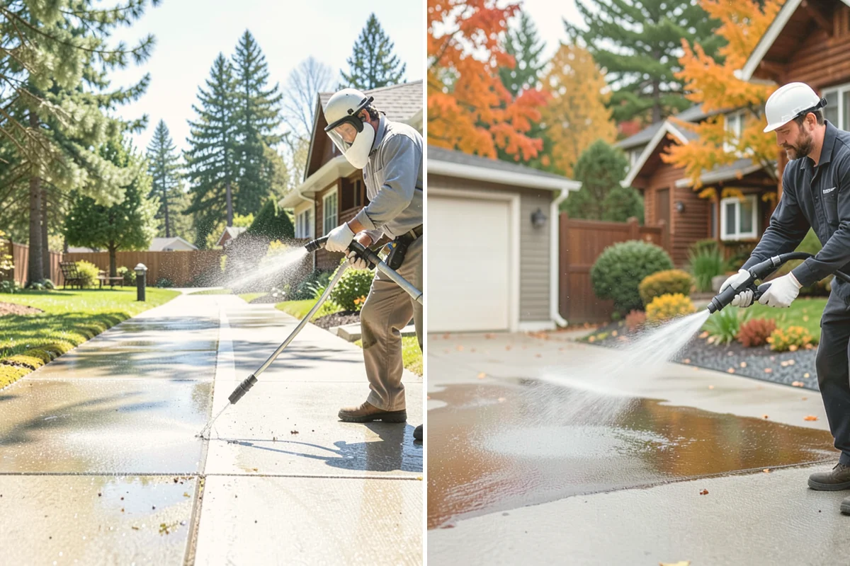 Picture Window Cleaning in Edmonds, Snohomish County, WA - Rinse the large pane to remove loose grime