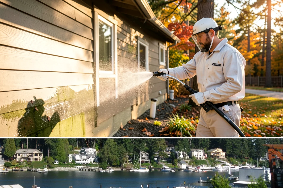 Picture Window Cleaning in Gig Harbor, Pierce County, WA - Clean picture windows in spring and again in fall to keep the view sharp through both bright and gray seasons.