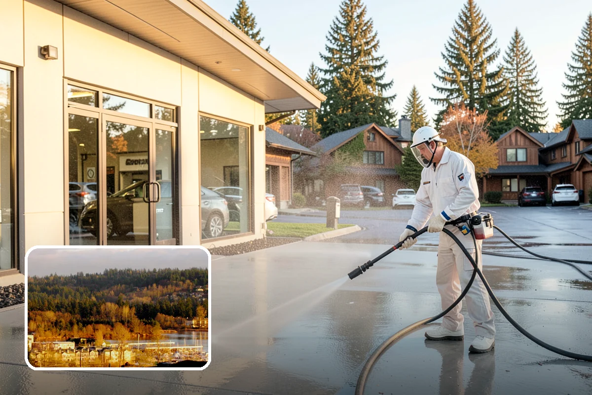 Picture Window Cleaning in Kenmore, King County, WA - Cleans the large pane edge to edge