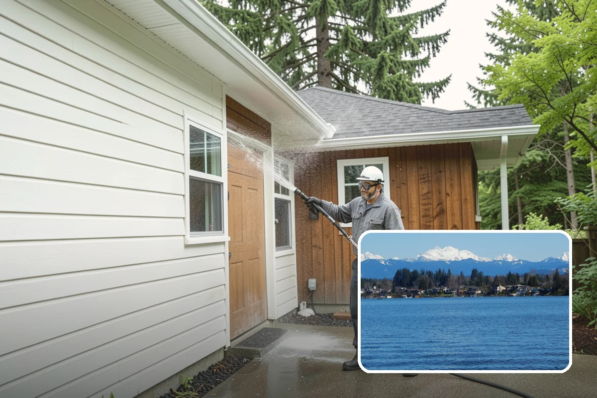 Picture Window Cleaning in Lake Stevens, Snohomish County, WA - Cleans the large pane edge to edge