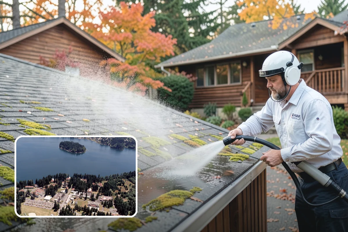 Picture Window Cleaning in Lakewood, Pierce County, WA - Cleans the large pane edge to edge