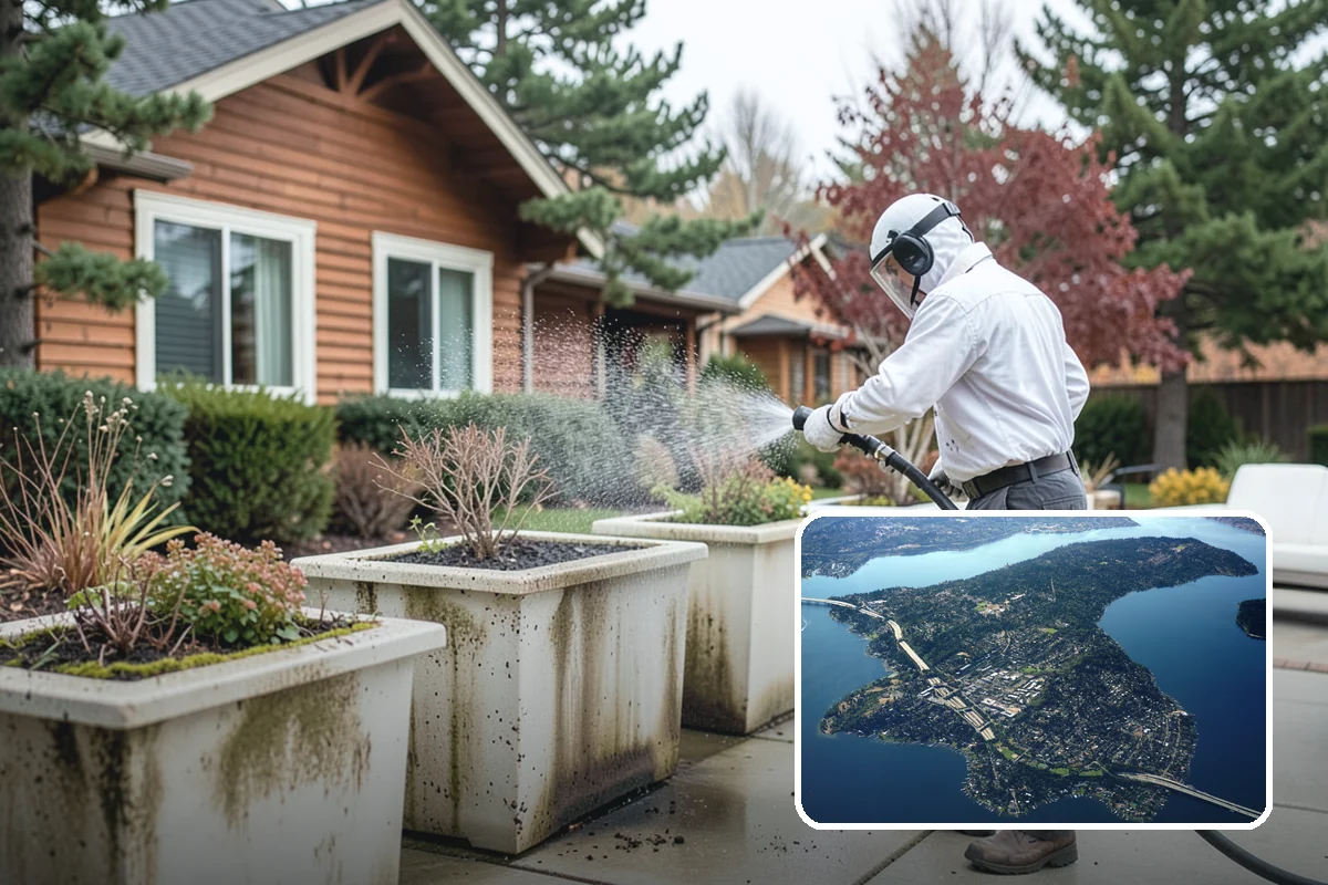 Picture Window Cleaning in Mercer Island, King County, WA - Cleans the large pane edge to edge