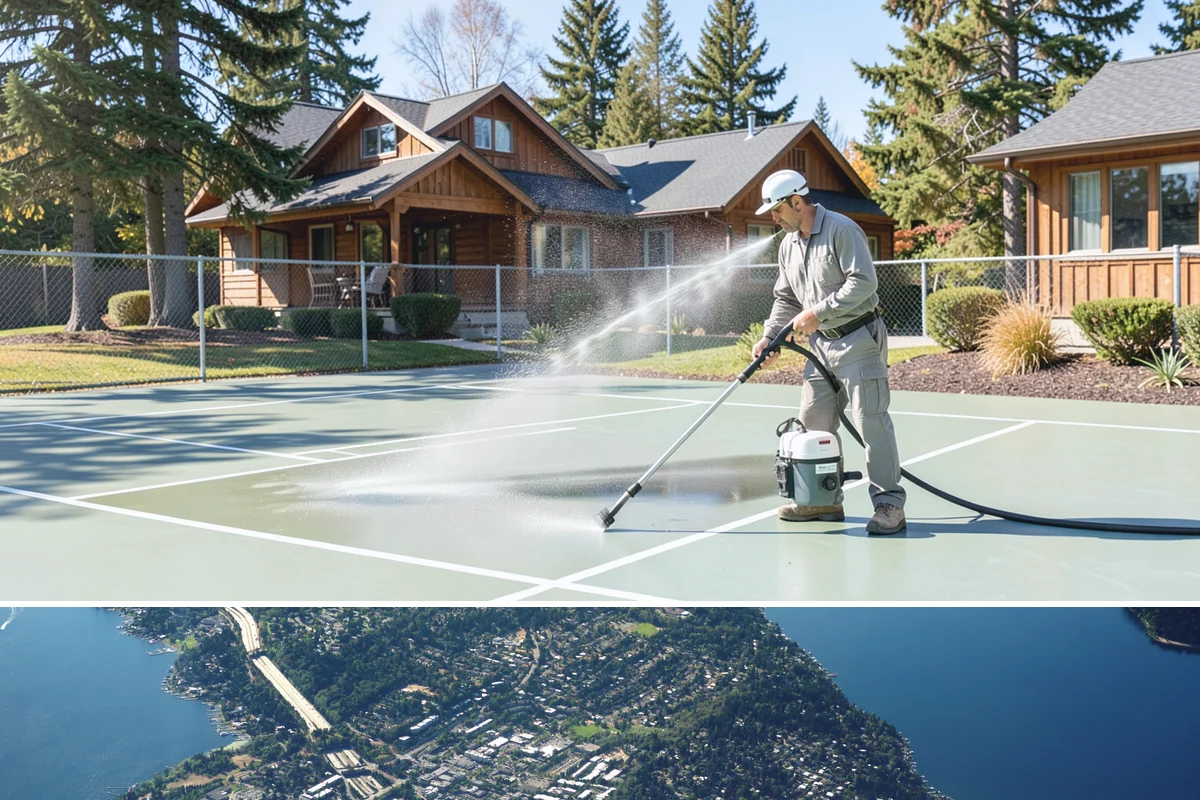 Picture Window Cleaning in Mercer Island, King County, WA - Clean picture windows in spring and again in fall to keep the view sharp through both bright and gray seasons.