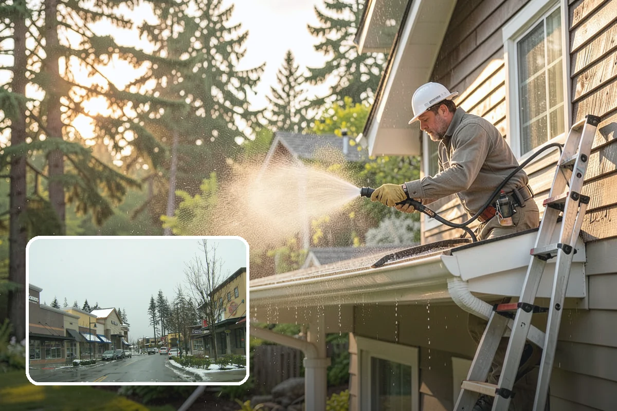 Picture Window Cleaning in Mill Creek, Snohomish County, WA - Cleans the large pane edge to edge