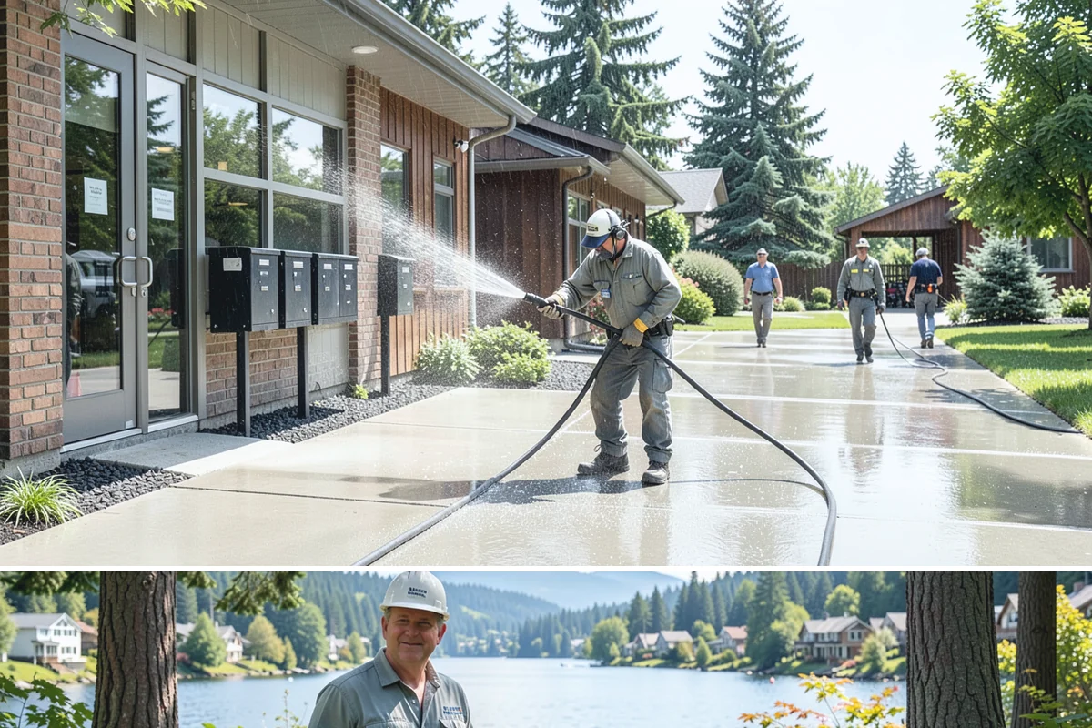 Picture Window Cleaning in Milton, King County, WA - Clean picture windows in spring and again in fall to keep the view sharp through both bright and gray seasons.