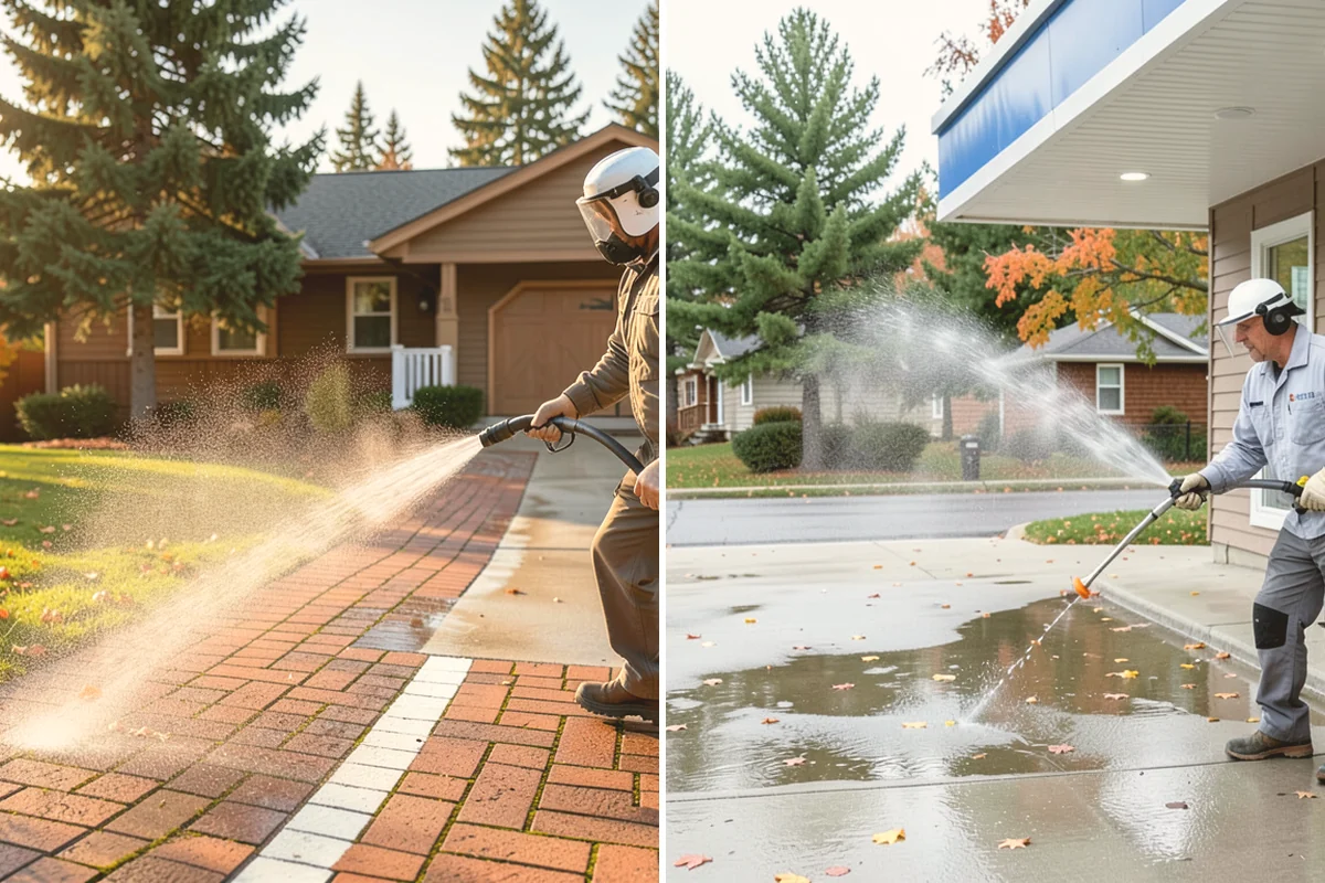 Picture Window Cleaning in Mount Vernon, Skagit County, WA - Rinse the large pane to remove loose grime