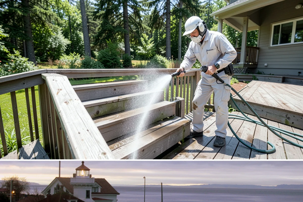 Picture Window Cleaning in Mukilteo, Snohomish County, WA - Clean picture windows in spring and again in fall to keep the view sharp through both bright and gray seasons.