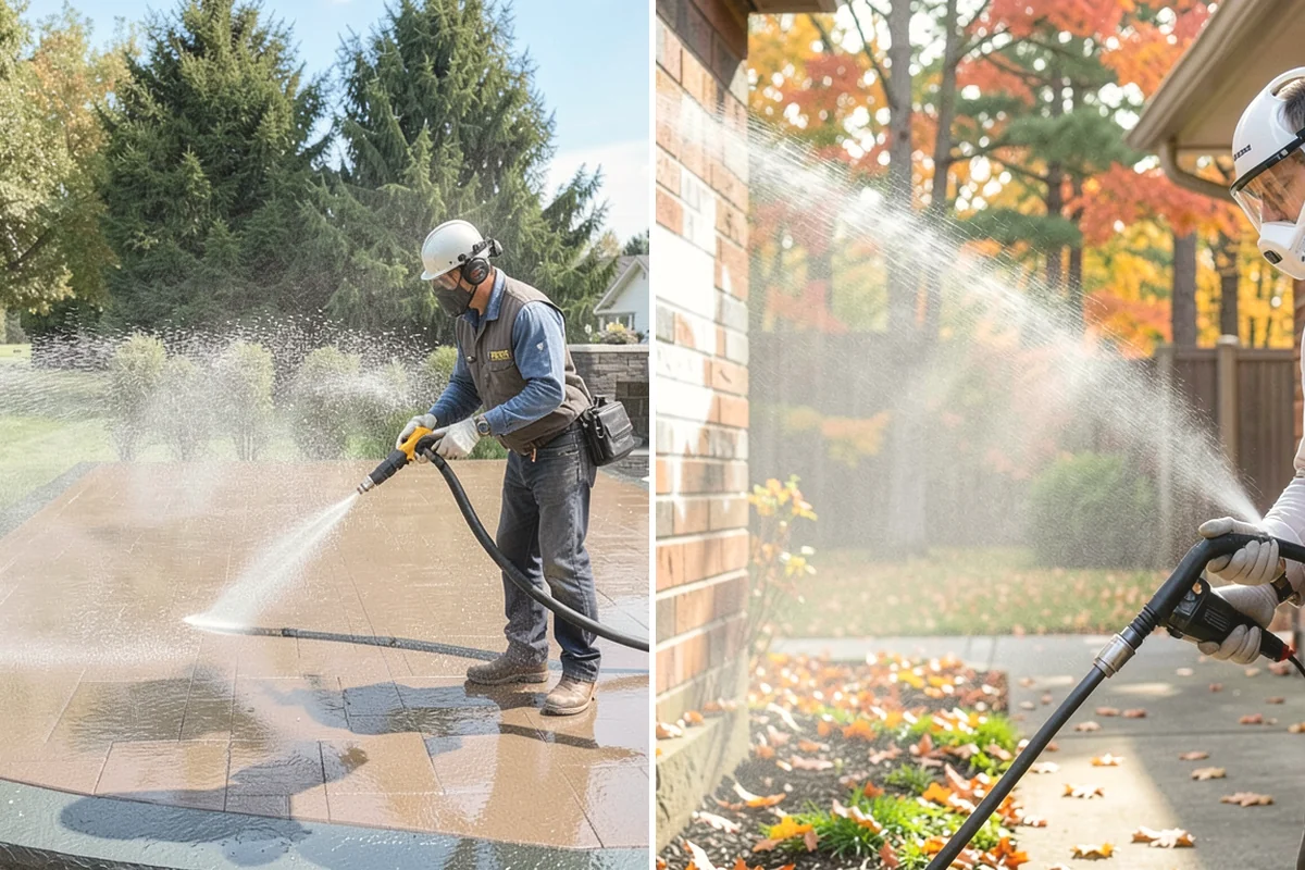 Picture Window Cleaning in Oak Harbor, Island County, WA - Rinse the large pane to remove loose grime