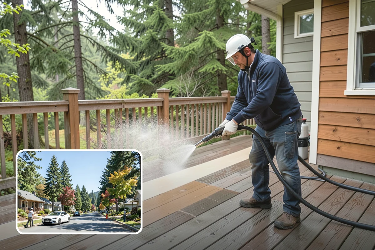 Picture Window Cleaning in Orting, Pierce County, WA - Cleans the large pane edge to edge