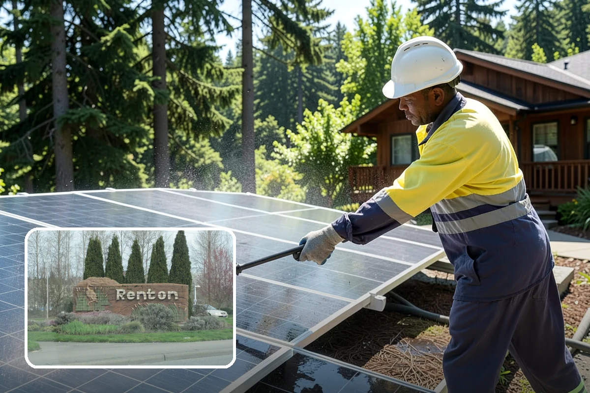 Picture Window Cleaning in Renton, King County, WA - Cleans the large pane edge to edge