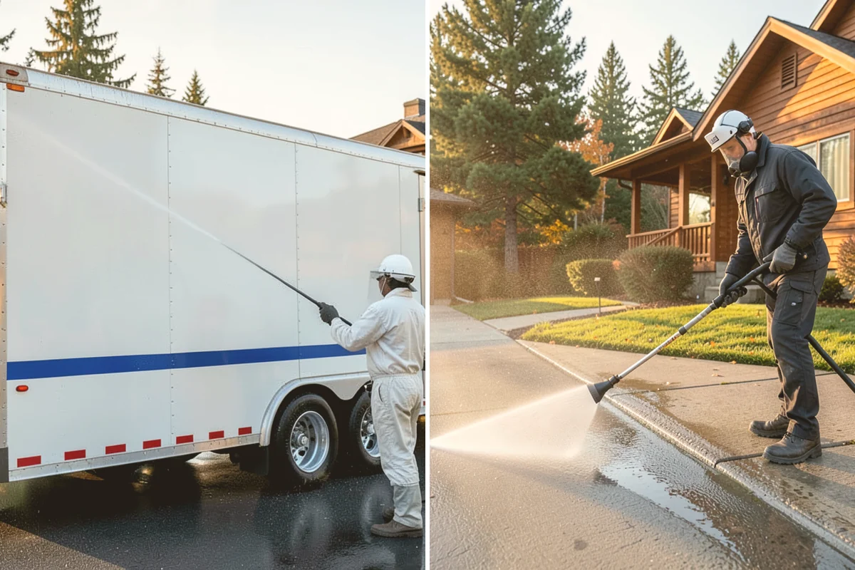 Picture Window Cleaning in Sammamish, King County, WA - Rinse the large pane to remove loose grime