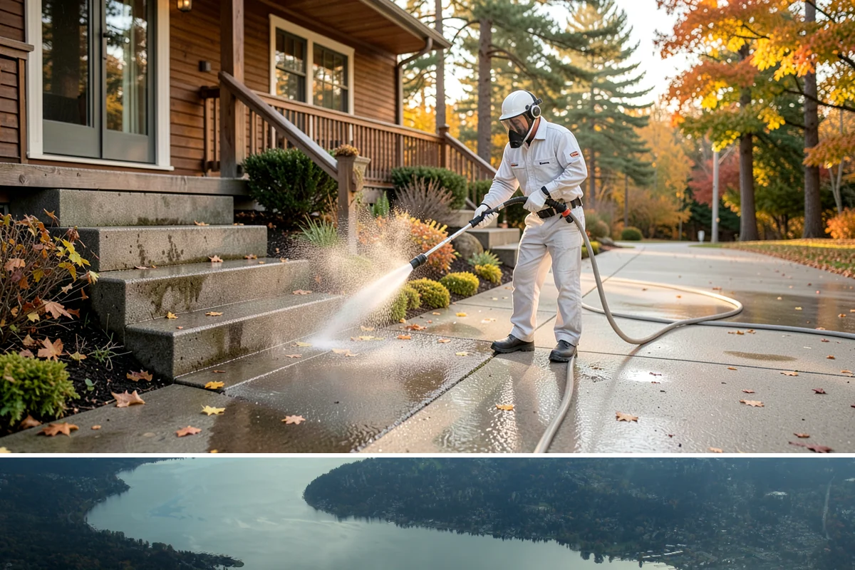 Picture Window Cleaning in Sammamish, King County, WA - Clean picture windows in spring and again in fall to keep the view sharp through both bright and gray seasons.