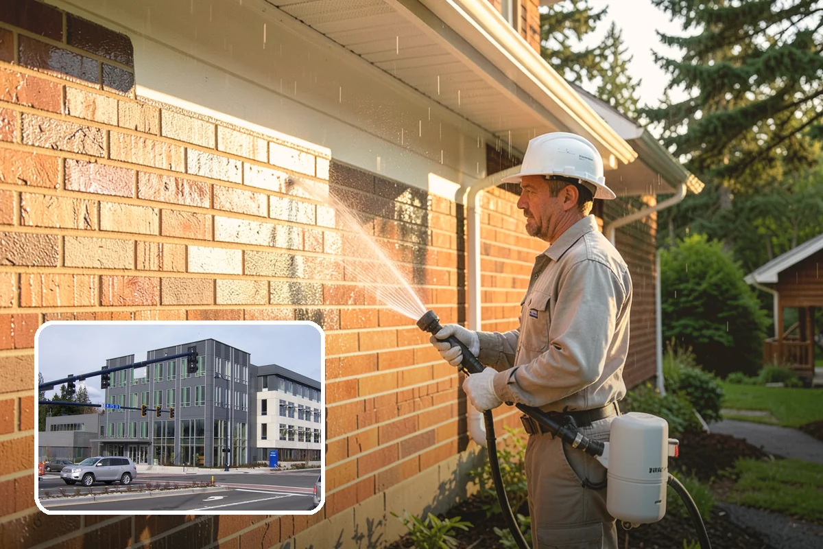 Picture Window Cleaning in Shoreline, King County, WA - Cleans the large pane edge to edge
