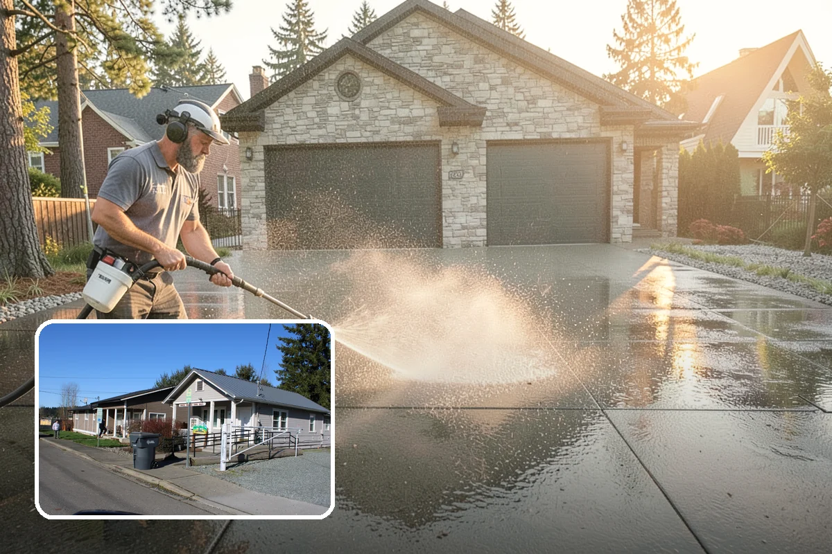 Picture Window Cleaning in South Prairie, Pierce County, WA - Cleans the large pane edge to edge