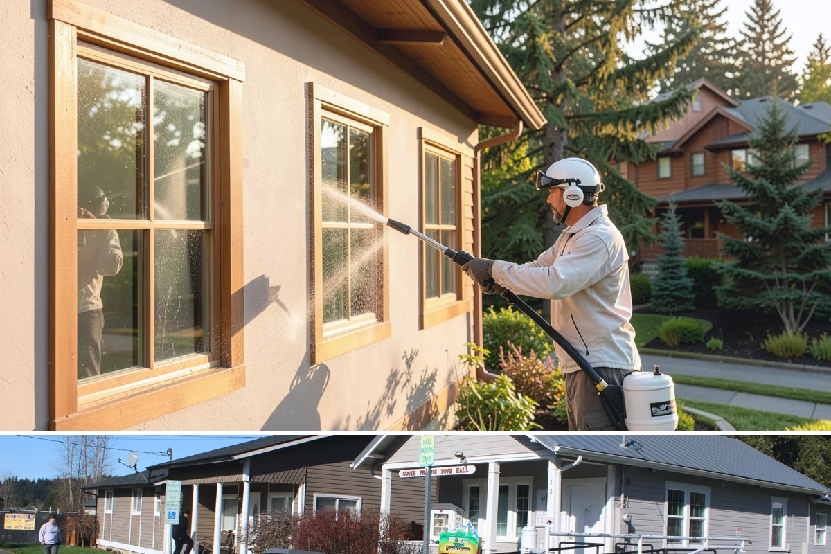 Picture Window Cleaning in South Prairie, Pierce County, WA - Clean picture windows in spring and again in fall to keep the view sharp through both bright and gray seasons.