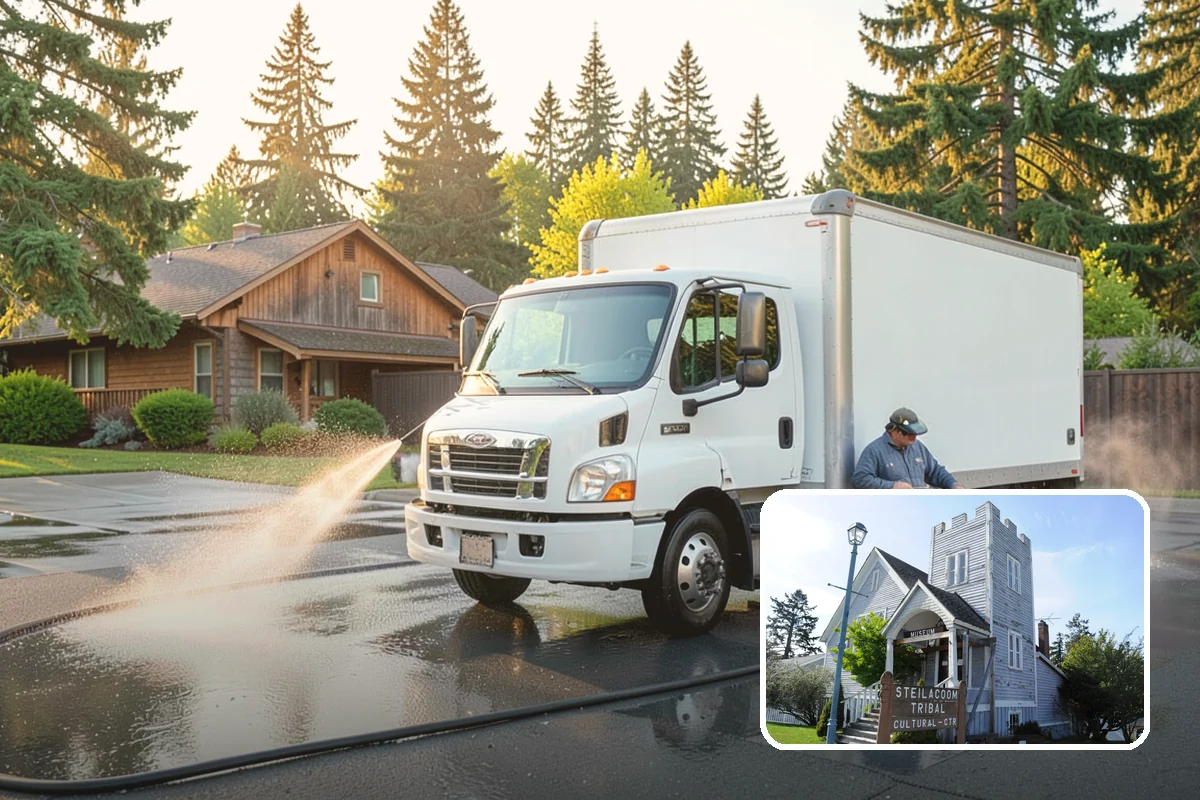 Picture Window Cleaning in Steilacoom, Pierce County, WA - Cleans the large pane edge to edge