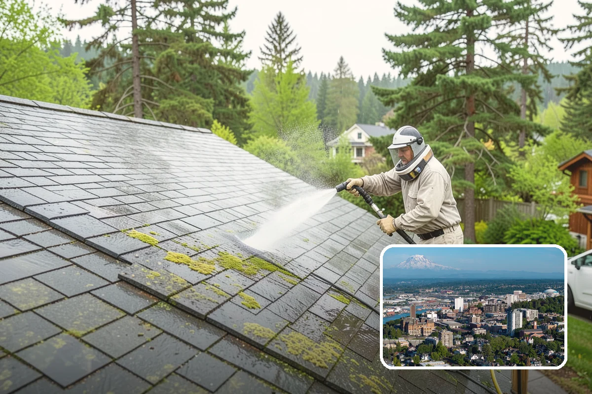 Picture Window Cleaning in Tacoma, Pierce County, WA - Cleans the large pane edge to edge