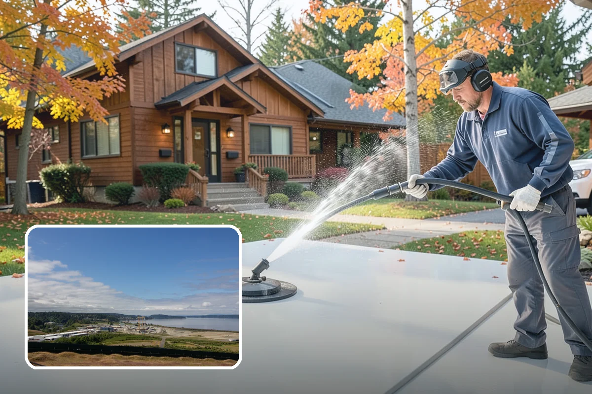 Picture Window Cleaning in University Place, Pierce County, WA - Cleans the large pane edge to edge