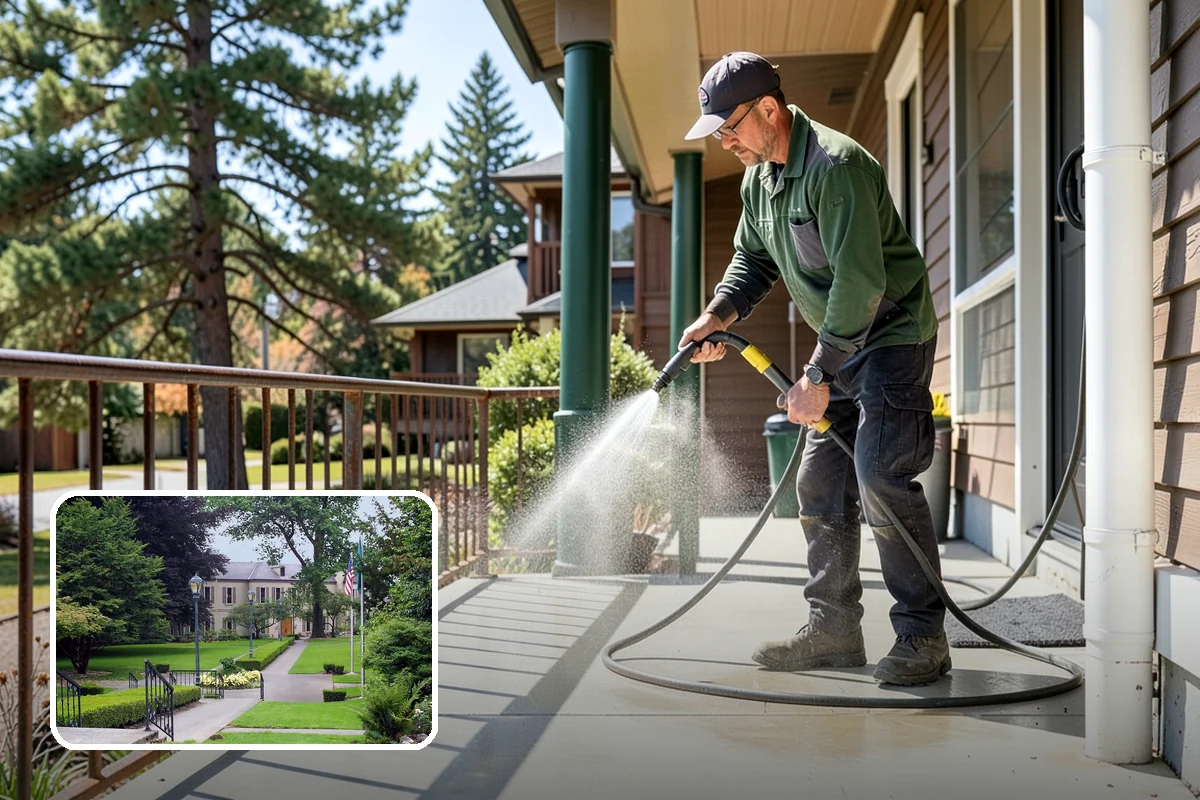 Picture Window Cleaning in Woodinville, King County, WA - Cleans the large pane edge to edge