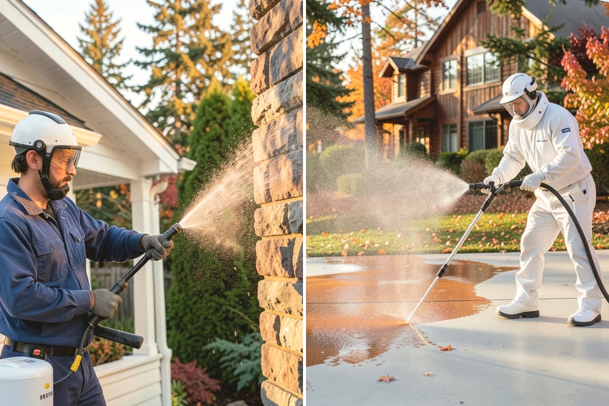 Picture Window Cleaning in Yarrow Point, King County, WA - Rinse the large pane to remove loose grime