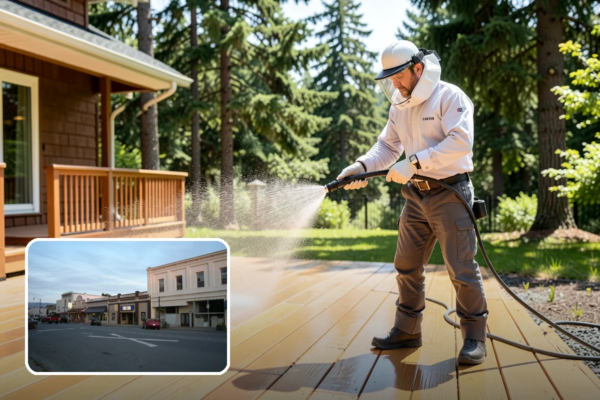 Planter Cleaning in Burlington, Skagit County, WA - Removes green moss and algae from shaded planter bases